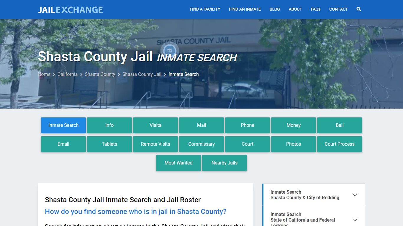 Inmate Search: Roster & Mugshots - Shasta County Jail, CA